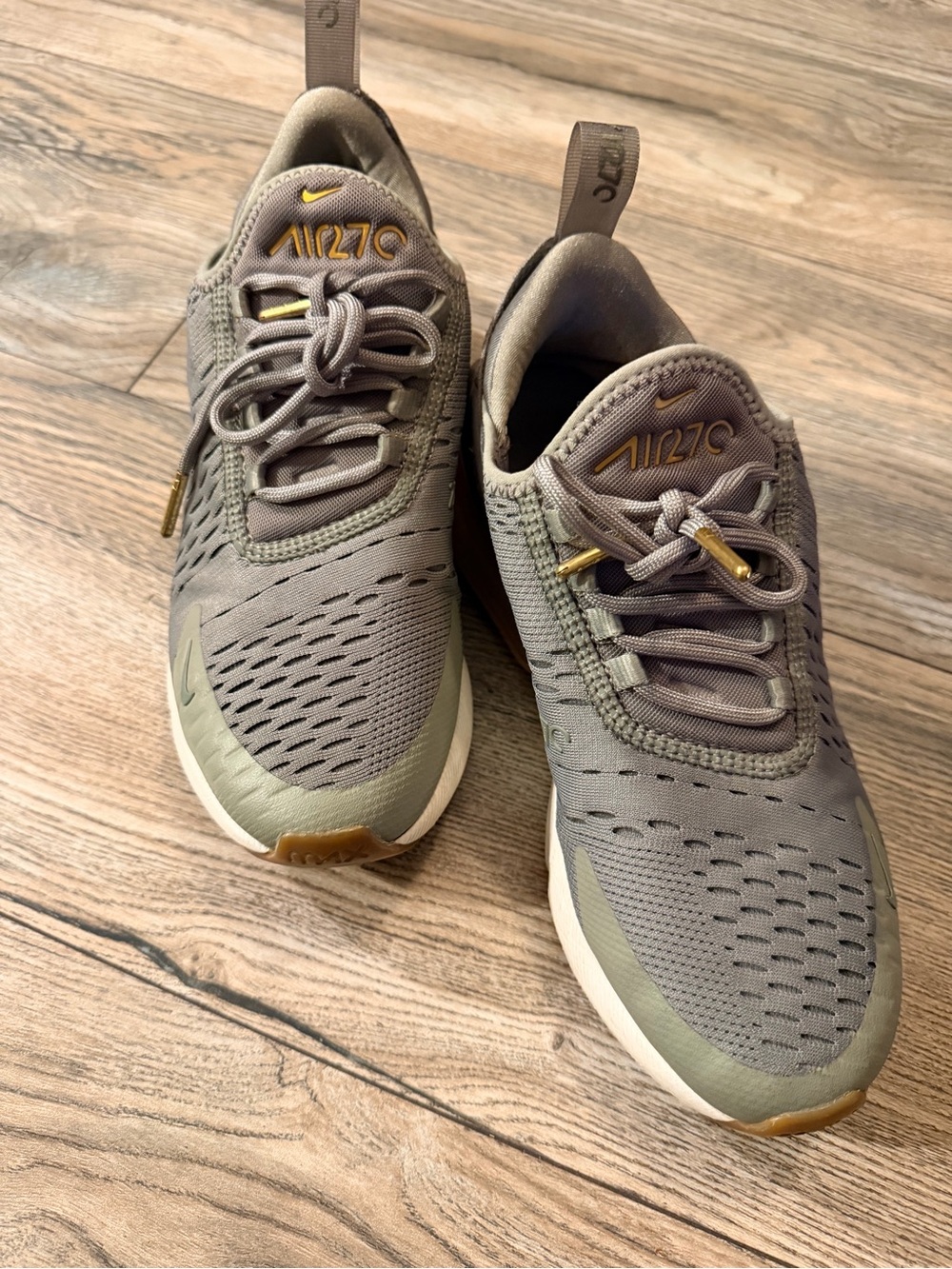 Nike Women's Olive Green with Gold Accent Sneakers